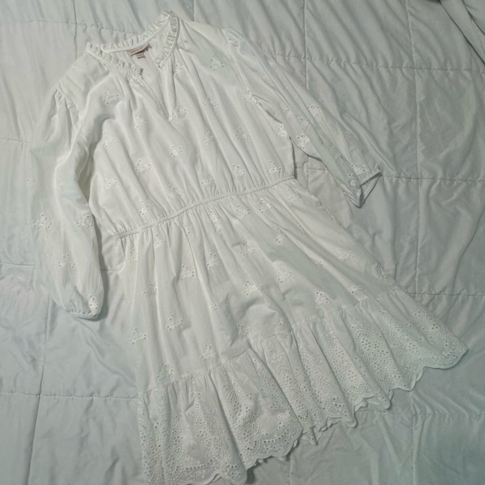 KNOX ROSE EYELET WHITE DRESS SIZE XL